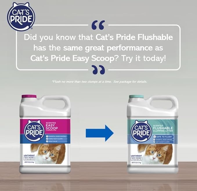 Cat's Pride Easy Scoop Flushable Lightweight Scented Clumping Litter 10lb