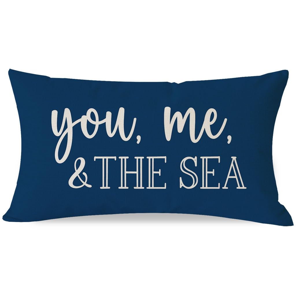PANDICORN Lake Throw Pillow Cover 12x20 Inch, You Me and The Boat