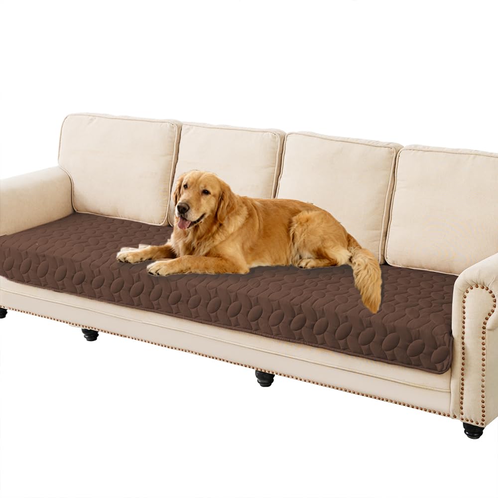 Ameritex Waterproof Pet Bed Cover Anti-Slip Dog Bed Blanket for Sofa and Furniture Waterproof New Pattern Design (Chocolate, 30x90 Inch (Pack of 1))