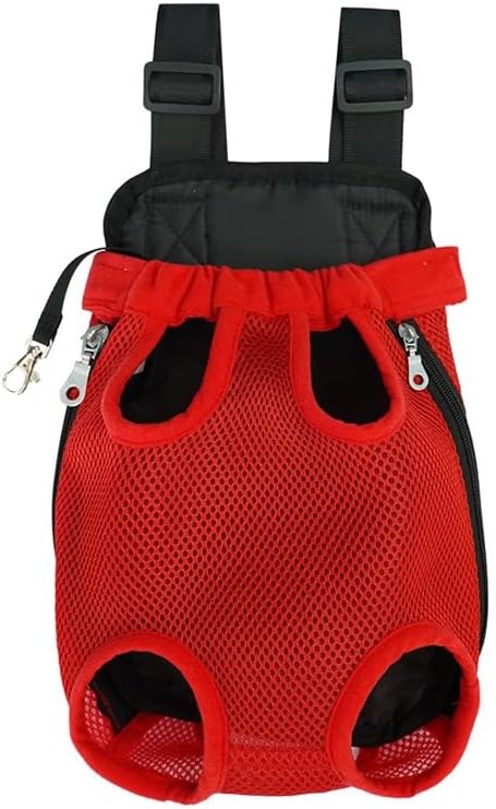 Pet Carrier Backpack - Adjustable Pet Front Cat Dog Carrier Backpack Travel Bag,Legs Out,Easy-Fit for Traveling Hiking Camping for Small Medium Dogs (Black, Large)
