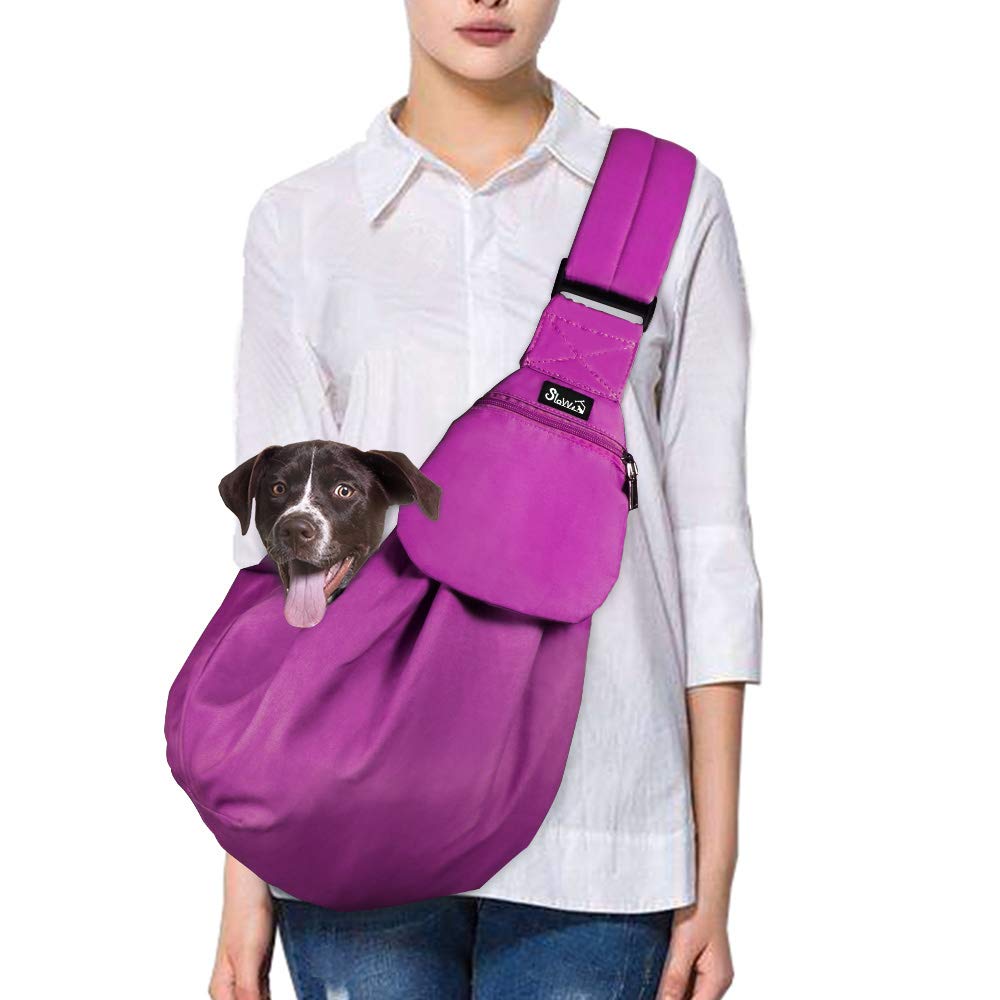 SlowTon Dog Carrier Sling - Thick Padded Shoulder Strap Adjustable, DGY S