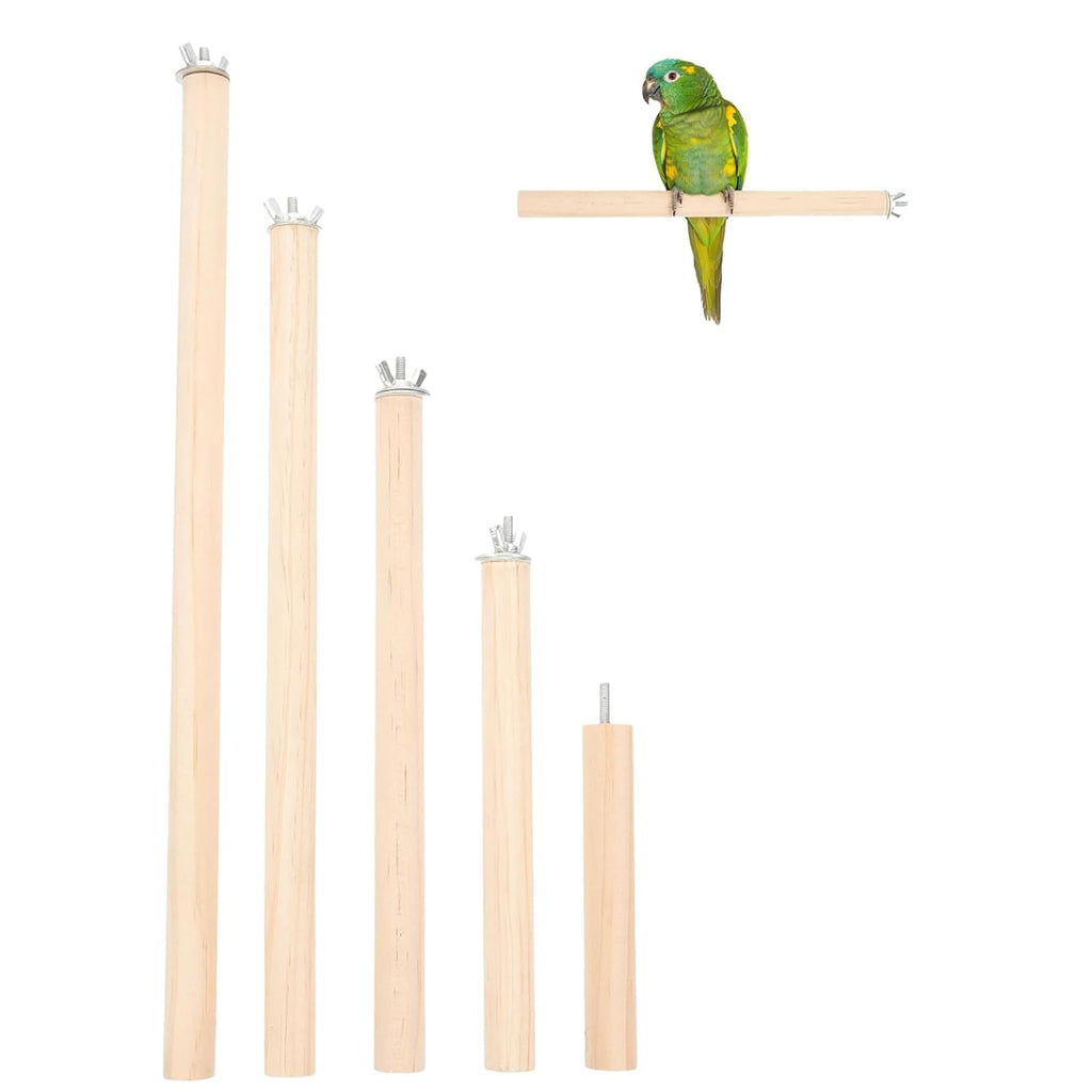 Angoily Dowel Wood Bird Perch Stand Set, Parakeet Perches Parrot Stand Rods
