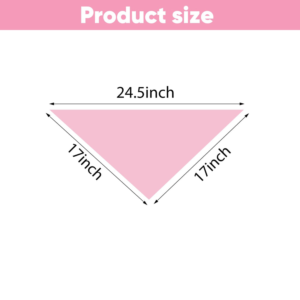 BRT Bearingshui Triangle Dog Bandana 12 Pack, Blank Dog Handkerchief Scarf, Adjustable Pet Puppy Plain Bandana(75 x 52 x 52 cm,Basic Color)