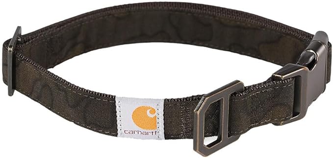 Carhartt Nylon Duck Dog Collar, Fully Adjustable Durable 2-Ply Cordura Nylon Canvas Collars for Dogs
