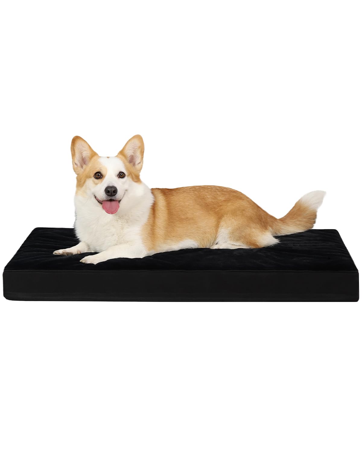 KSIIA Orthopedic Dog Bed for Large Dogs with Waterproof Lining, Khaki,35x22