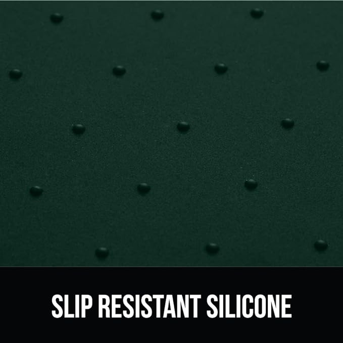 GORILLA GRIP 100% Waterproof Raised Edge BPA Free Silicone Pet Feeding Mat, Dog Cat Food Mats Contain Spills Protects Floors, Placemats for Cats and Dogs Water Bowl, Pets Accessories 23x15 Green