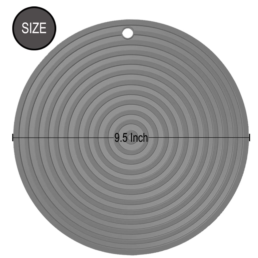 Metopets 2 PCS Small Pet Food Mat for Cat and Dog, Grey 9.5"x9.5"