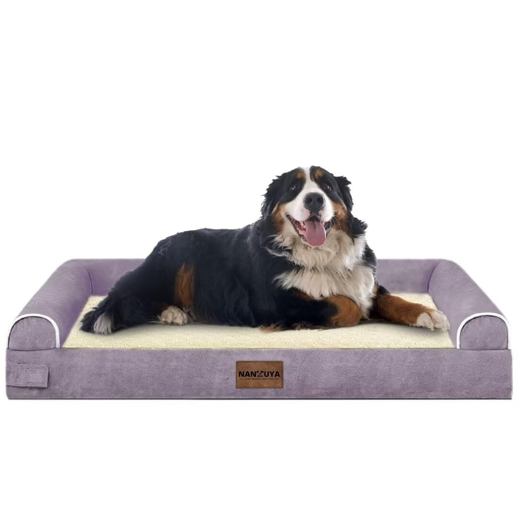 NANUYA Orthopedic Dog Bed for Jumbo Dogs, 53 x 42 Inch, Purple