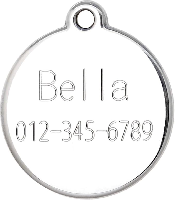 Personalized Pet ID Tags for Kittens and Cats - Custom cat Name tag and ID tag for Collar (Red, Sleeping Cat Round-Small)