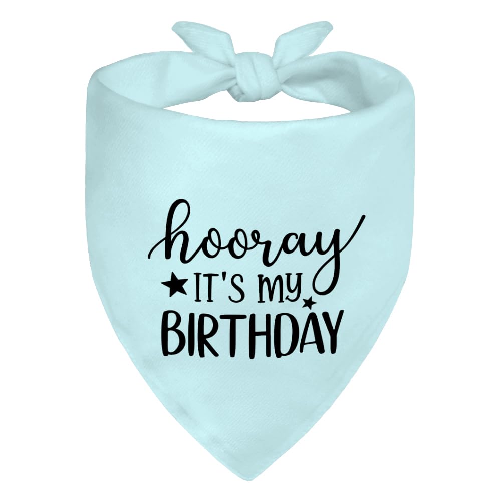 WHTYEFZ It's My Birthday Green Dog Bandana, Birthday Pet Scarf