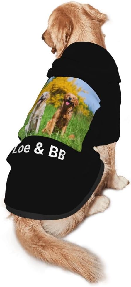 Customized Dog Hoodie with Name Logo Personalized Text Soft & Warm for Puppy Sweatshirt Hooded for Small Medium Large Dogs Girl/Boy Cats/Kitten, OrangeRed, S