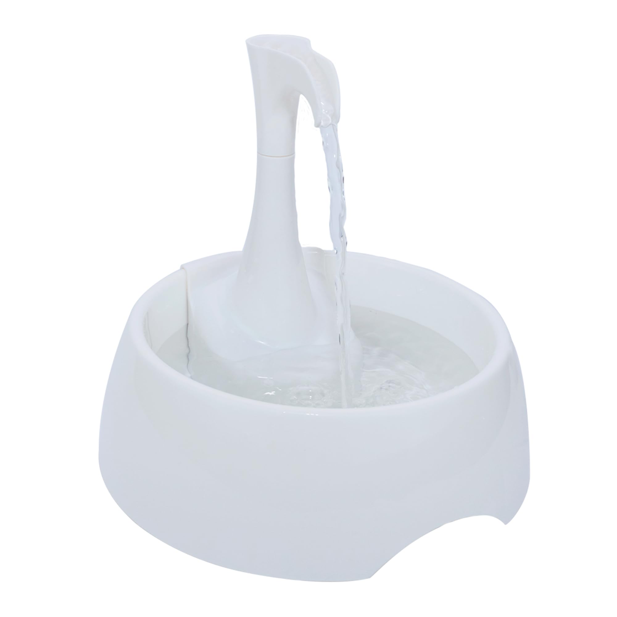 Aqua First Pet Water Fountain - Automatic Drinking Bowl for Cats and Dogs - Light and Portable - Replaceable Filters - Ergonomic Design - 1.2L/42 fl oz - White