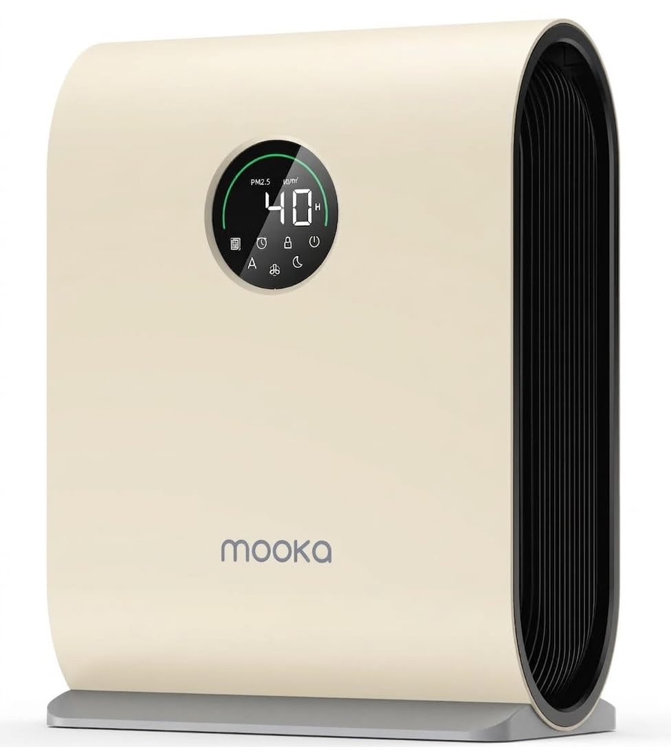 MOOKA Air Purifier for Home Pets Up to 2500 ft² with Air Quality Sensors