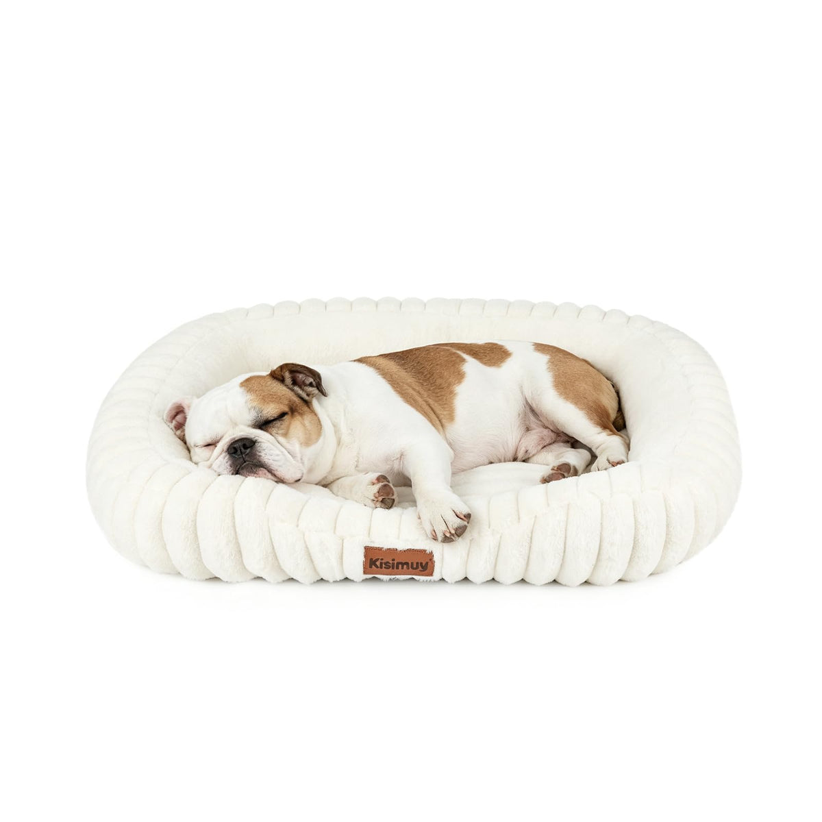 KISIMUY Orthopedic Dog Bed, Memory Foam Bolster Bed for Small Dogs