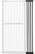 Lumizone Extra Tall Cat Gate Extension Kit 61.02" High Pressure Mounted 8.27" Extra Wide 1.37" Gap No Drilling Tall Pet Gate for Dogs (Black, 61.02" H x 8.27" W, Extension)