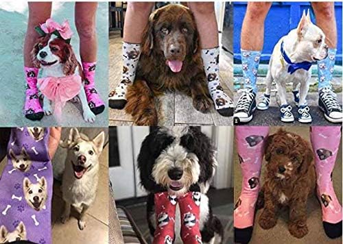D-Story Custom Face Socks, Personalized Photo Picture on Socks, Unisex Athletic Crew Socks for Men Women