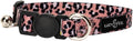 Lucy & Co. Wild Side Breakaway Cat Collar with Bell – Designer Print Adjustable Safety Collar for Cats, Kittens & Small Dogs, Lightweight Pet Collar for Boy & Girl Cats – Large