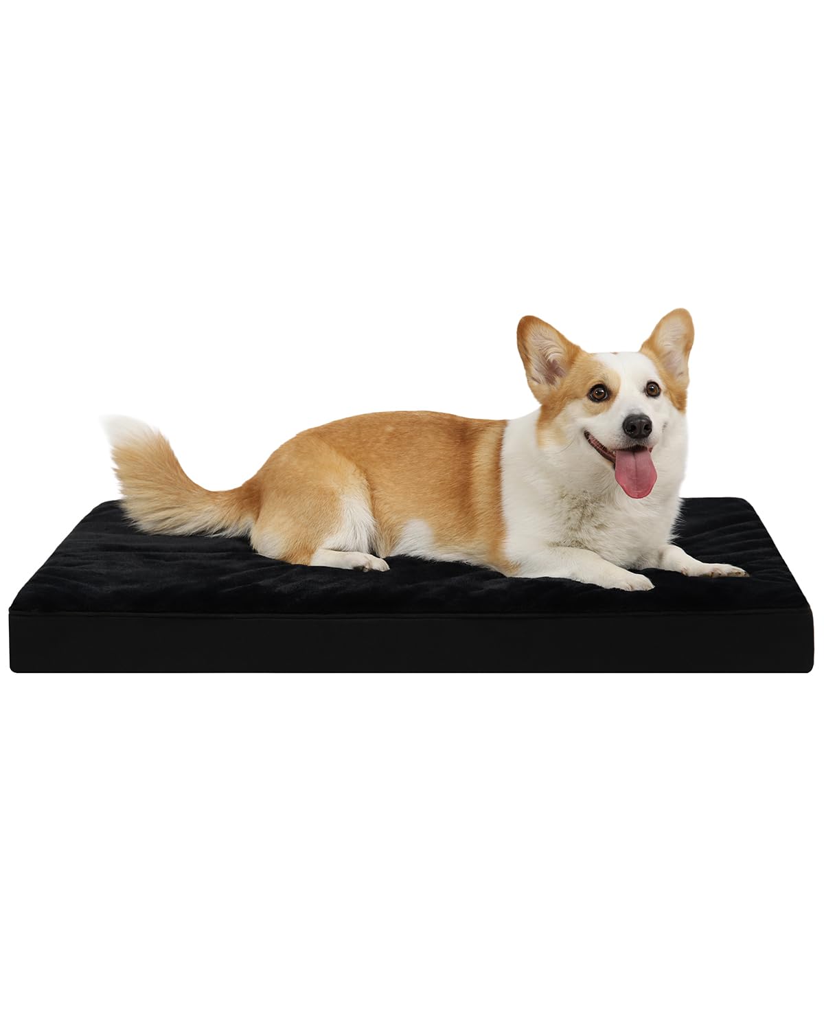 KSIIA Orthopedic Dog Bed for Large Dogs with Waterproof Lining, Khaki,35x22
