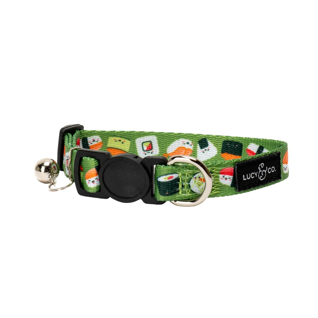Lucy & Co. How I Roll Breakaway Cat Collar with Bell – Designer Print Adjustable Safety Collar for Cats, Kittens & Small Dogs, Lightweight Pet Collar for Boy & Girl Cats – Large