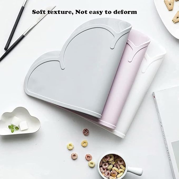 Love Dream Silicone Pet Feeding Food Mat Dog Cat Placemat with Raised Edge