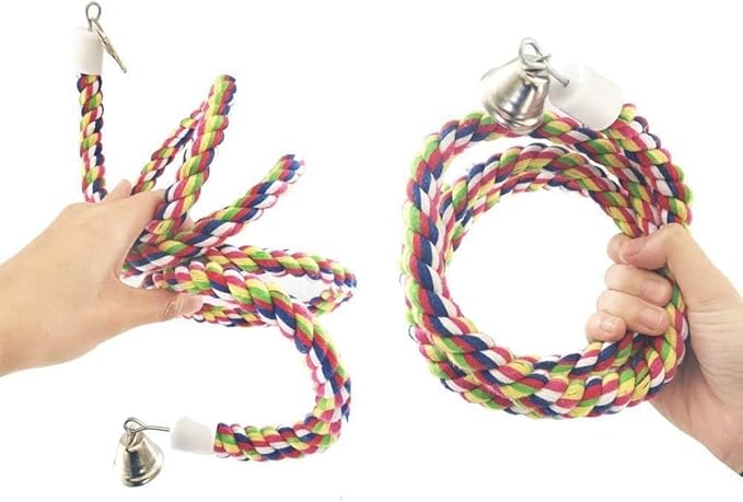Petsvv Rope Bungee Bird Toy, Small