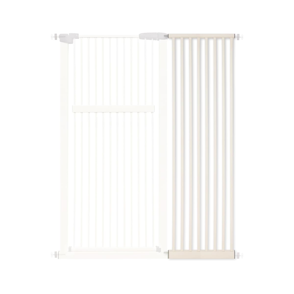 Lumizone 55.12" Extra Tall Pet Gate Extension Kit 16.73" Wide Cream