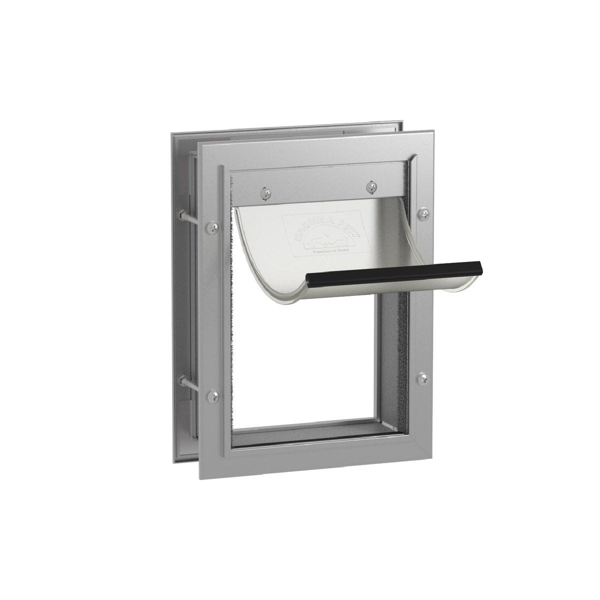 Hakuna Pets Aluminum Dog & Cat Door - 2-Way Lock Pet Door for Wall, Screen
