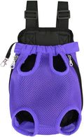 Pet Carrier Backpack - Adjustable Pet Front Cat Dog Carrier Backpack Travel Bag,Legs Out,Easy-Fit for Traveling Hiking Camping for Small Medium Dogs Cats Puppies. (Deep Purple, Small)