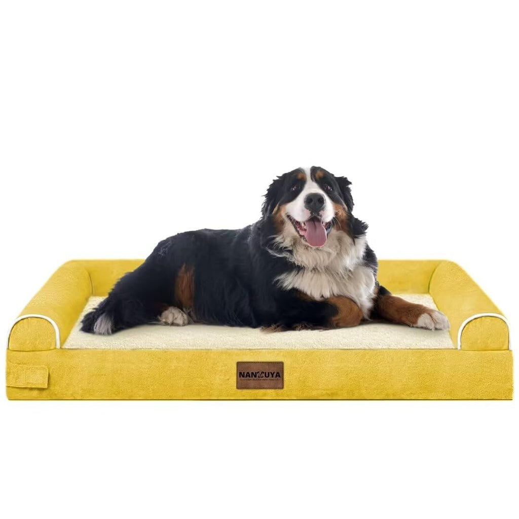 NANUYA Orthopedic Dog Bed for Jumbo Dogs, 53 x 42 Inch, Ginger