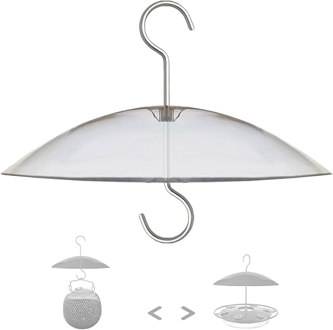 8" Mini Rain Cover for Bird Feeder/House - Clear Small Protective Dome Guard Against Rain/Snow/Sun - Dia. 20CM