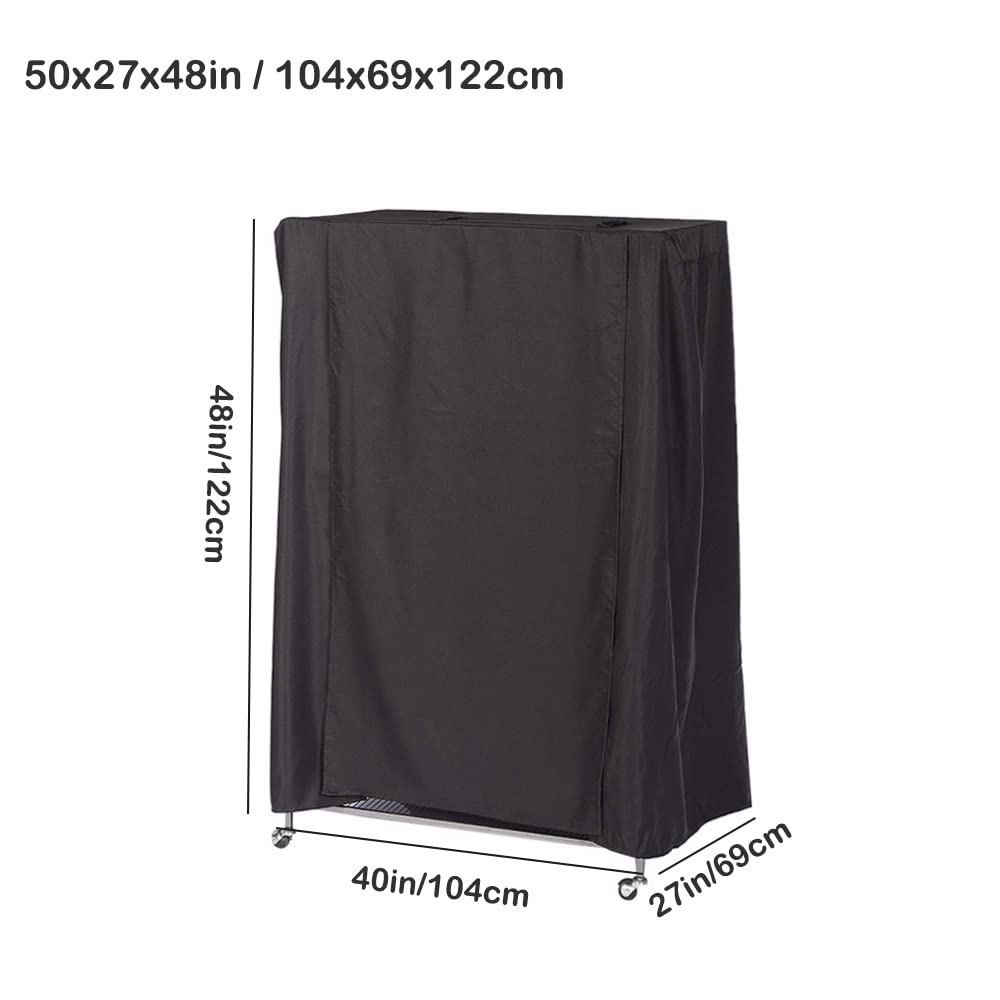SUNSURE Extra Large Bird Cage Cover Breathable Waterproof Material Universal Black-Out Bird Parrot Cover Good Night Birdcage Cover Sleep Helper for Parrots Parakeets Budgies Macaw (40x27x48in)