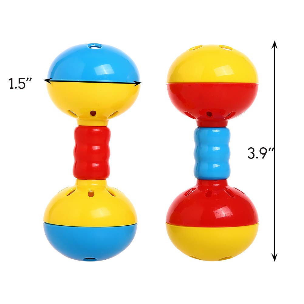 QBLEEV Bird Roller Rattles Toys, Parrot Foot Toys, Foraging Chewing Bell Training Trick Toys, Birds Play Gym Activity Center Cage Accessories for Small Parrots-3 Pack