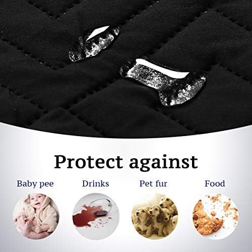 H.VERSAILTEX Reversible Sofa Slipcover Furniture Protector Water Resistant 2" Elastic Straps Sofa Cover Couch Covers Pets Kids Fit Sitting Width Up to 78" (Oversized Sofa: 86" x 132", Black/Grey)