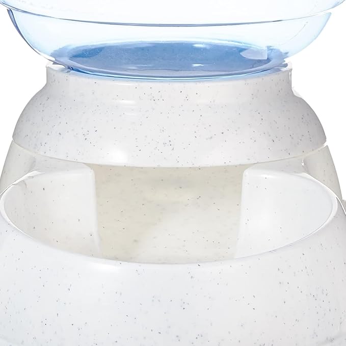 Amazon Basics Gravity Pet Food Feeder for Dogs and Cats, Easy to Clean, Easy to Fill, Removable Lid, 152fl.oz Capacity, Small