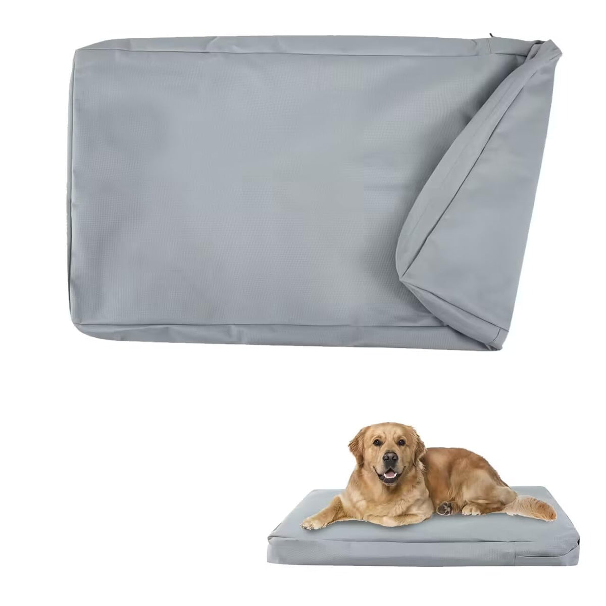 Waterproof Dog Bed Cover Replacement for 48 Inch Wire Crates, Heavy Duty Oxford Fabric Pet Bed Sleeve with Zipper, Washable & Durable Mattress Protector for Puppy, 46" L x 29" W x 4" H (Cover Only)