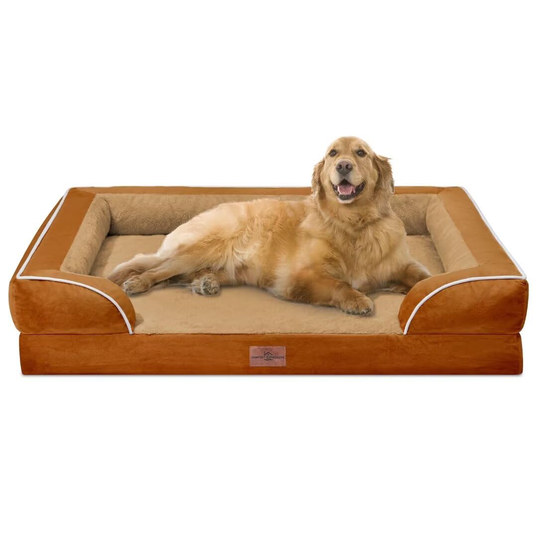 Comfort Expression Waterproof Orthopedic Dog Bed for Extra Large Dogs