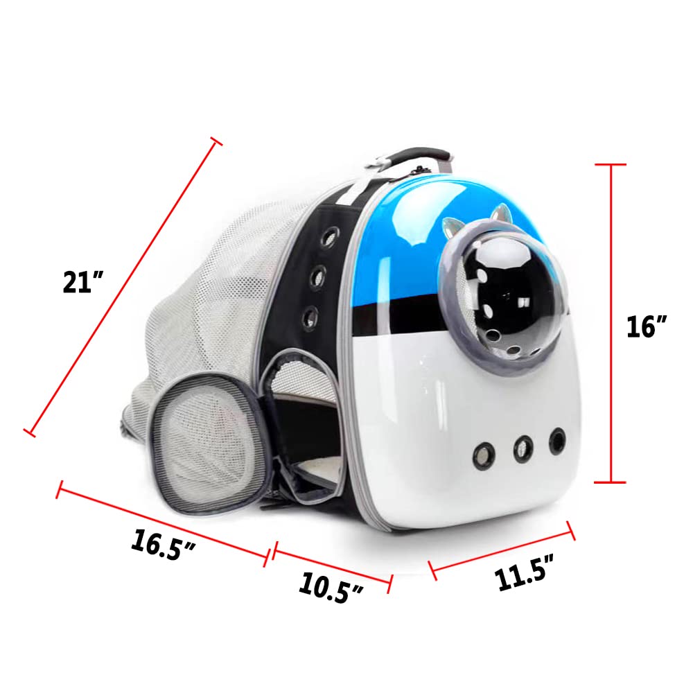 Front Expandable Cat Backpack Carrier, Large Cat Backpack Fits Up to 20 lbs, Backpack for Cats Kitten Small Puppy, Airline Approved Cat Bubble Backpack, Space Capsule Astronaut Backpack Carrier