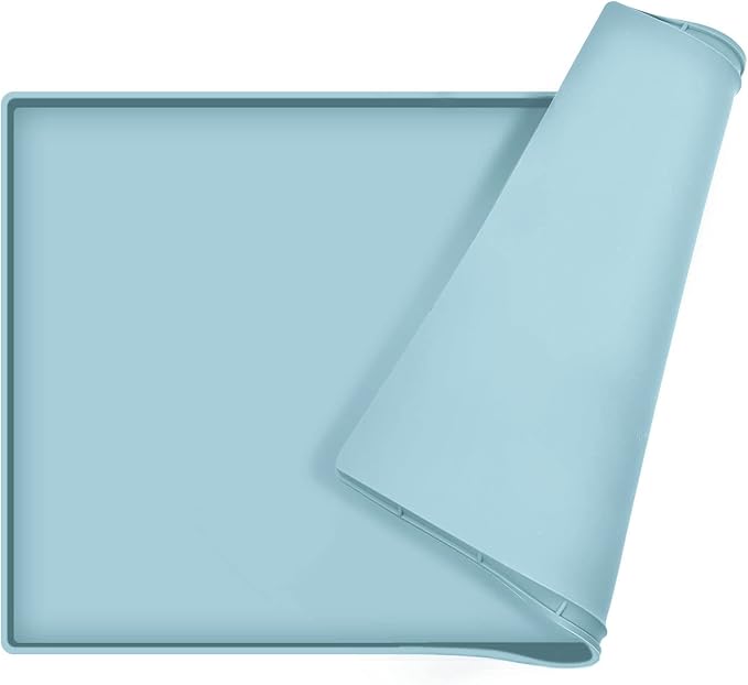 Silicone Dog Food Mat Waterproof Pet Feeding Tray for Small Medium Dogs