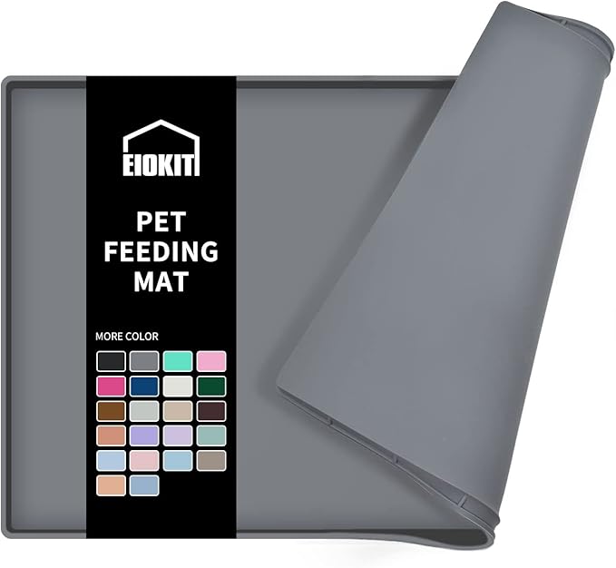 Silicone Dog Food Mat Waterproof Pet Feeding Tray for Small Medium Dogs