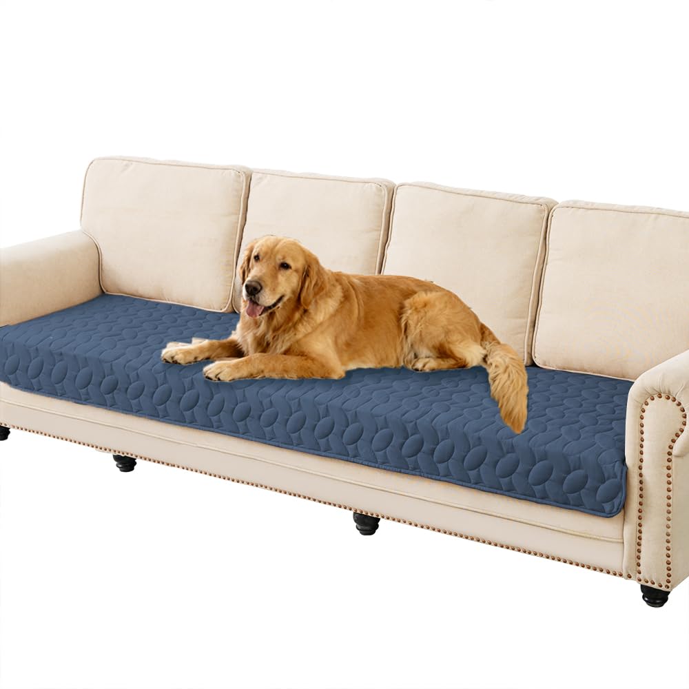 Ameritex Waterproof Pet Bed Cover Anti-Slip Dog Bed Blanket for Sofa and Furniture Waterproof New Pattern Design (Navyblue, 30x90 Inch (Pack of 1))