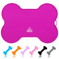 Super Design Dog Food Mat Dog Bowl Mat for Food and Water Silicone Non Spill Cat Feeding Mat Puppy Placemat Waterproof - 20.5" x 14.5", Orange