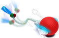 GlowPounce Interactive Cat Toys for Indoor Cats, Motion Activated Cat Toy Ball with Speedy Tail 2.0, Electric Cat Toy, Cat Toy Interactive, Smart Interactive Dog Toy Ball (Red/Green)