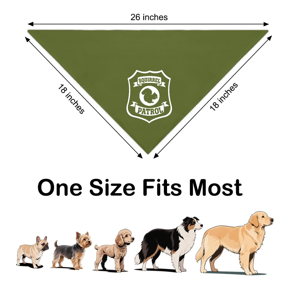 ZBBFSCSB Funny Outdoor Dog Bandana, Puppy Scarf Photo Prop for Outdoor Adventure Hiking Camping Mountain, Gifts for Ranger (Squirrel)