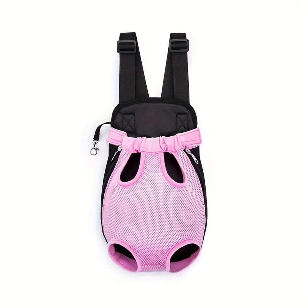 QQLe Dog Carrier Backpack, Breathable Mesh Chest Carrier for Small Dogs