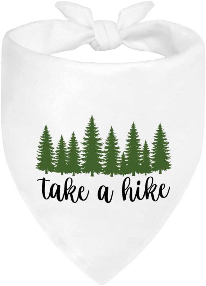 ZBBFSCSB Funny Outdoor Dog Bandana, Puppy Scarf Photo Prop for Outdoor Adventure Hiking Camping Mountain, Gifts for Ranger (Tree)