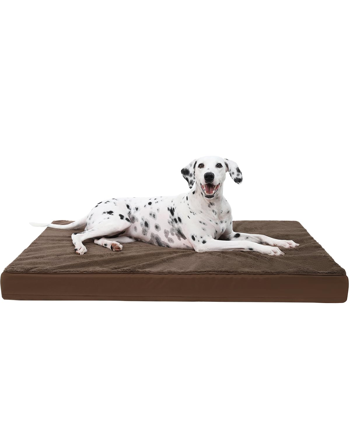KSIIA Orthopedic Dog Bed for Large Dogs with Waterproof Lining, Khaki,35x22