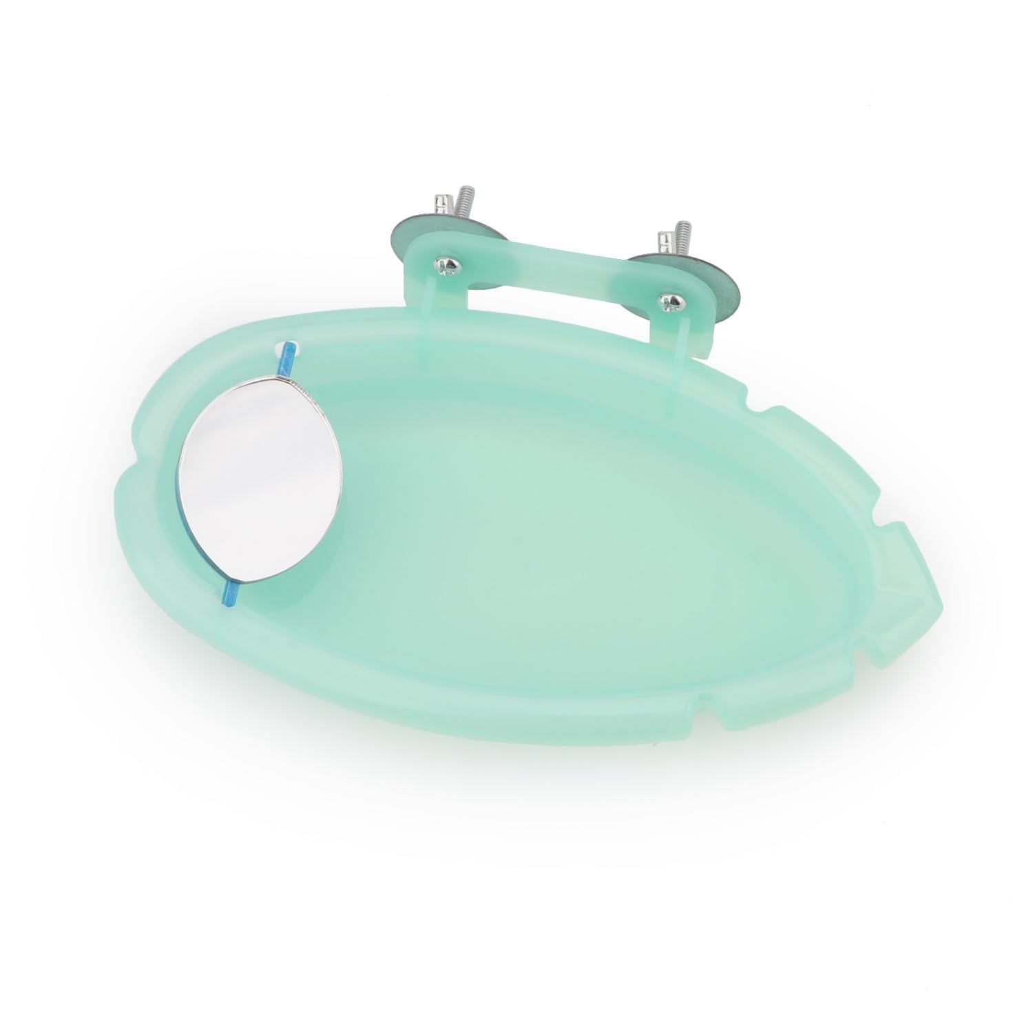 Wontee Bird Bath with Mirror for Small Birds Budgie Parakeet Cage, Green