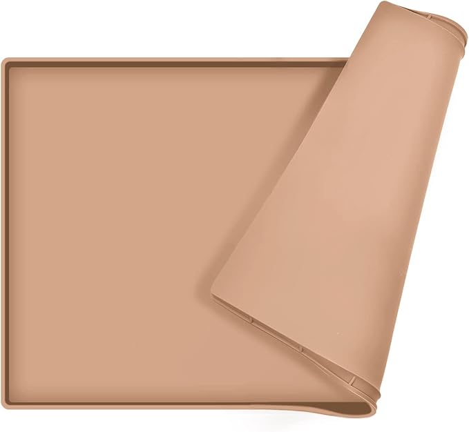 Silicone Dog Food Mat Waterproof Pet Feeding Tray for Small Medium Dogs