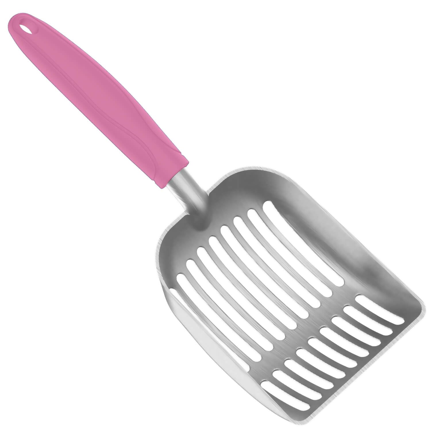 Frxat Cat Litter Scoop, Kitty Metal Scooper, Aluminum Alloy Sifter, Kitten Pooper Lifter, Deep Shovel, Long Handle, Poop Sifting, Durable, Heavy Duty, for Litter Box