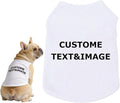 Custom Dog Shirt,Personalized Pet Apparel with Name Text Photo Image,Lightweight Breathable Puppy Kitten Cotton Vest for Small Medium Large Dogs Cats,Puppy Gift (White, 7X-Large)
